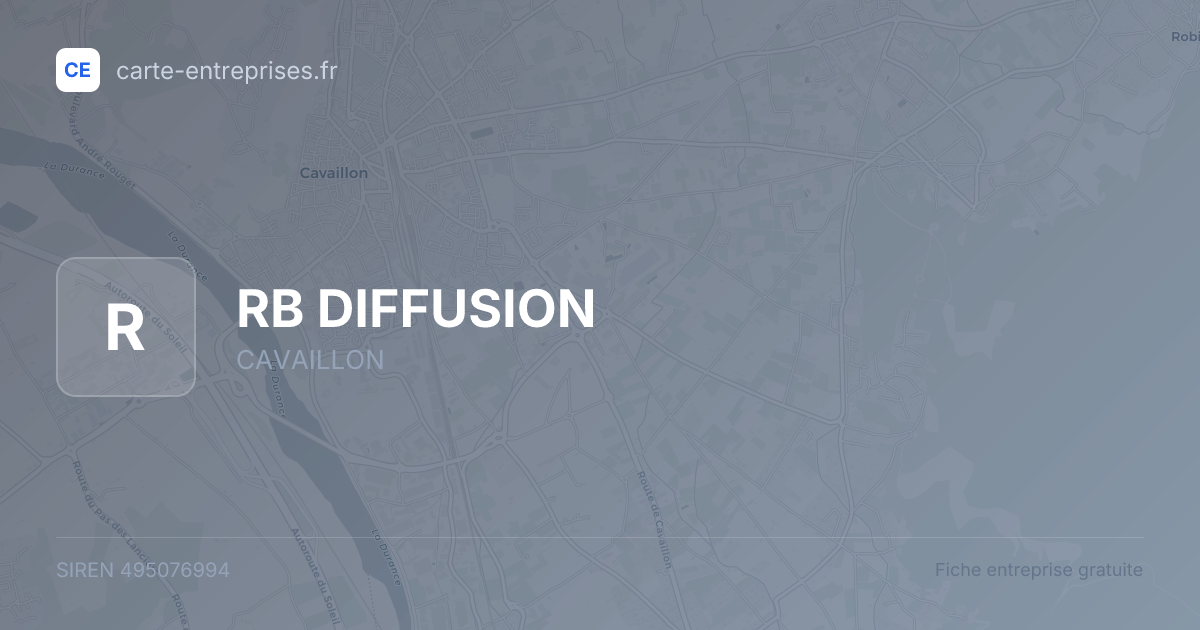 RB DIFFUSION — 495076994 — fiche entreprise
