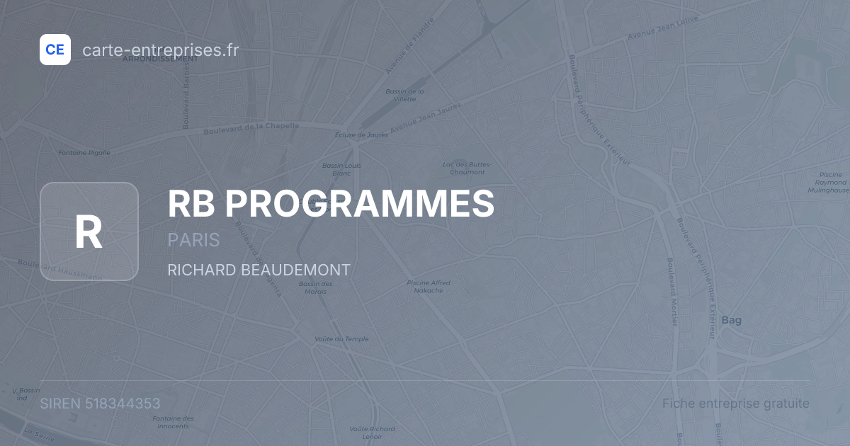 RB PROGRAMMES — 518344353 — fiche entreprise