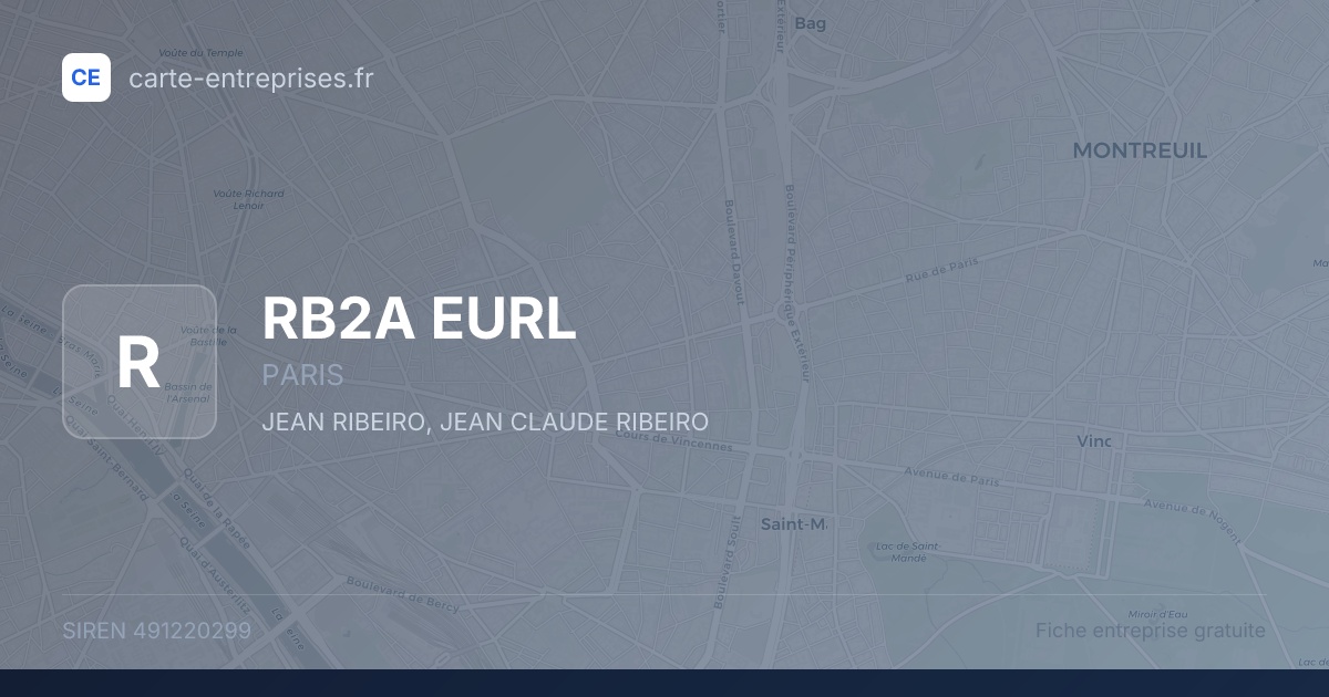 RB2A EURL — 491220299 — fiche entreprise