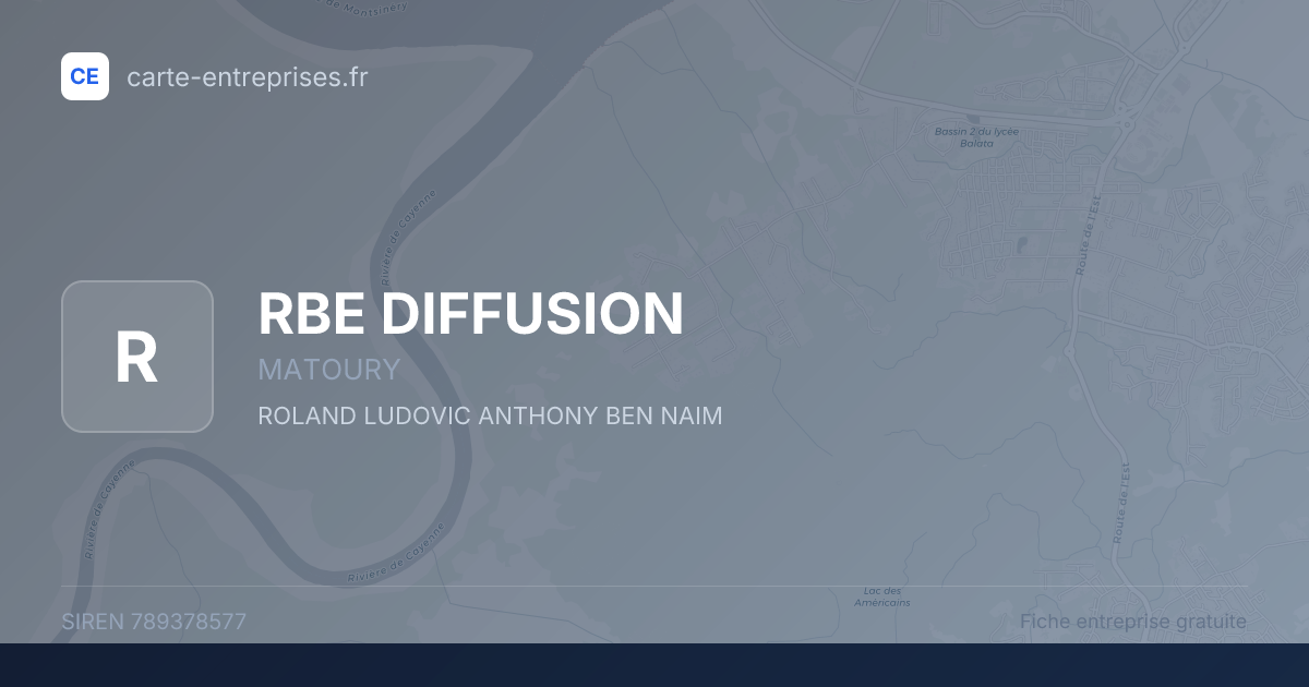 RBE DIFFUSION — 789378577 — fiche entreprise