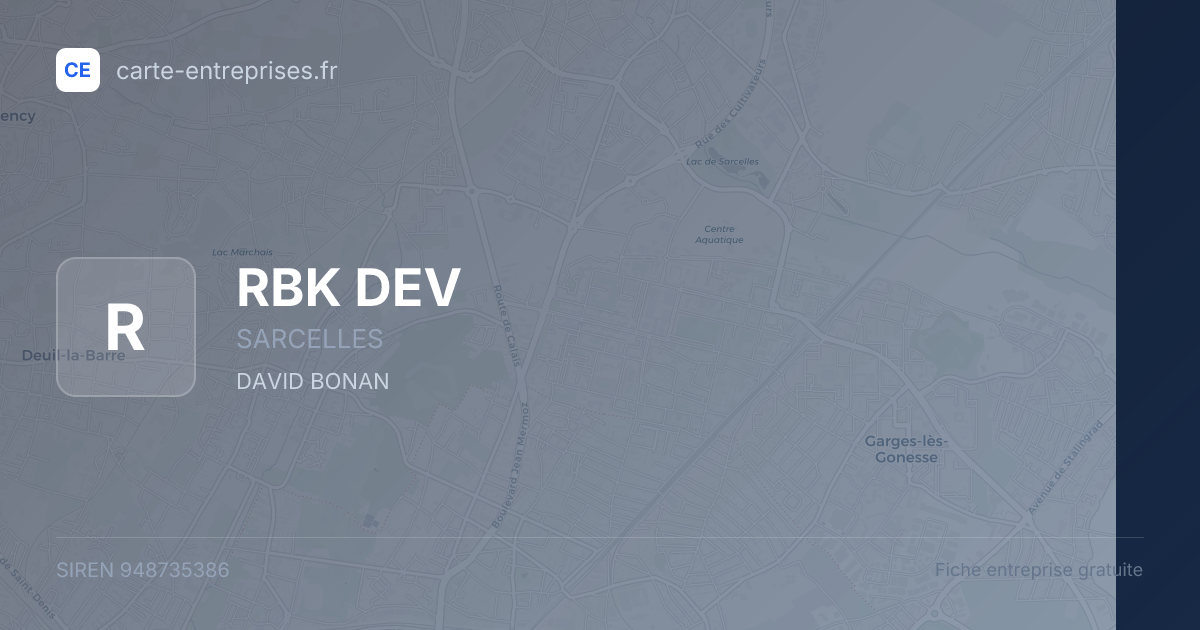 RBK DEV — 948735386 — fiche entreprise
