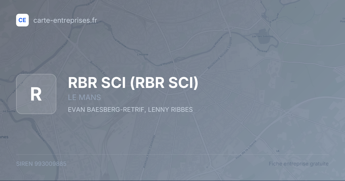 RBR SCI — 993009885 — fiche entreprise