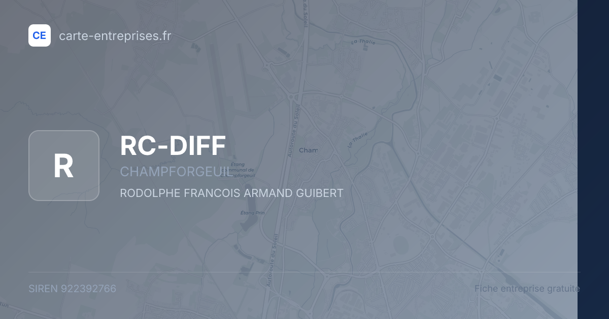 RC-DIFF — 922392766 — fiche entreprise
