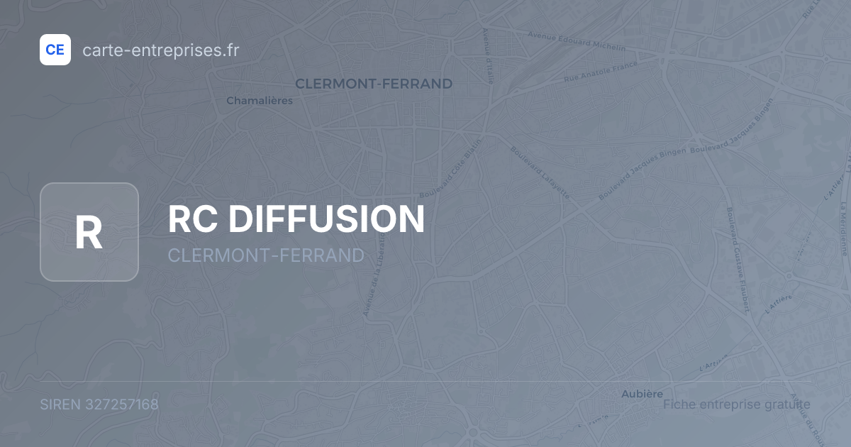 RC DIFFUSION — 327257168 — fiche entreprise