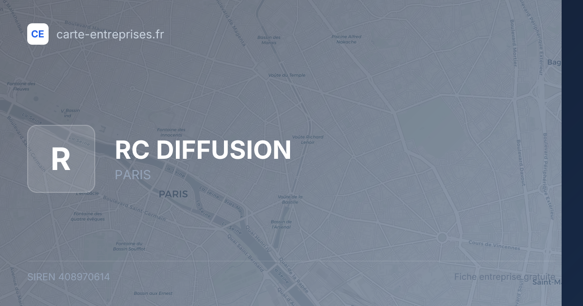 RC DIFFUSION — 408970614 — fiche entreprise