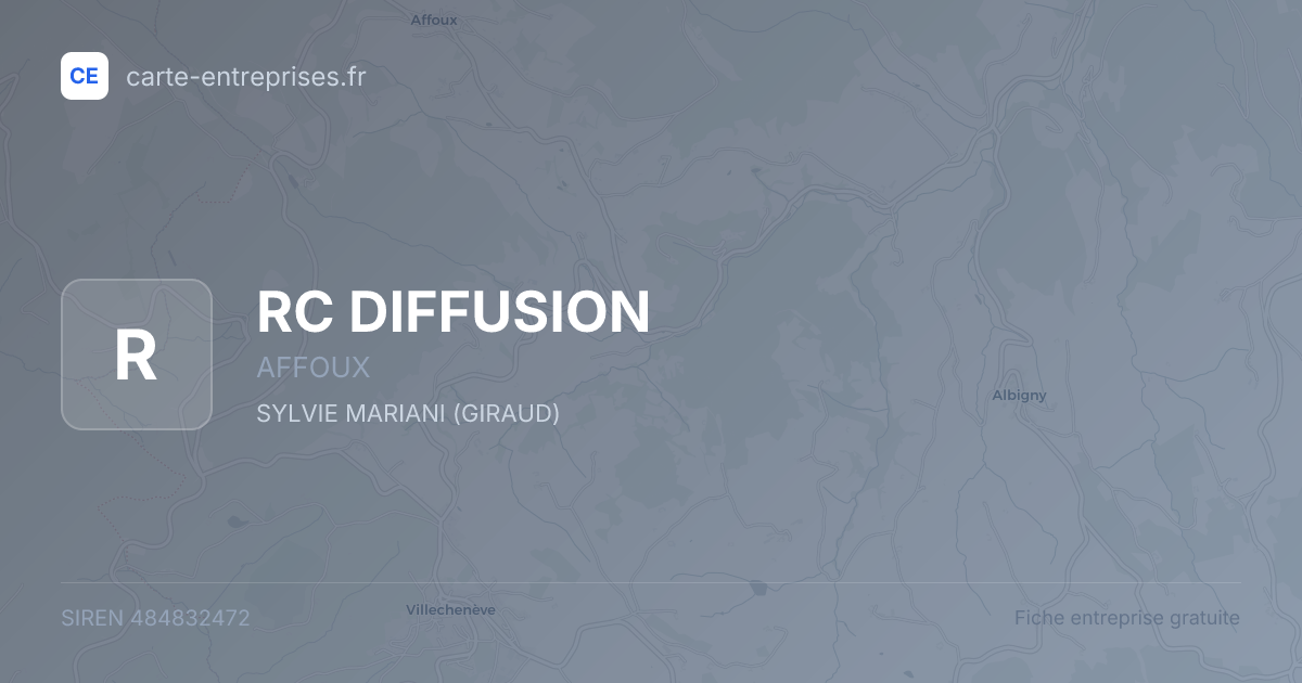 RC DIFFUSION — 484832472 — fiche entreprise