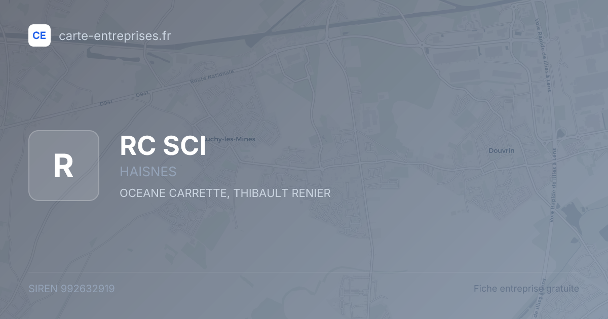 RC SCI — 992632919 — fiche entreprise
