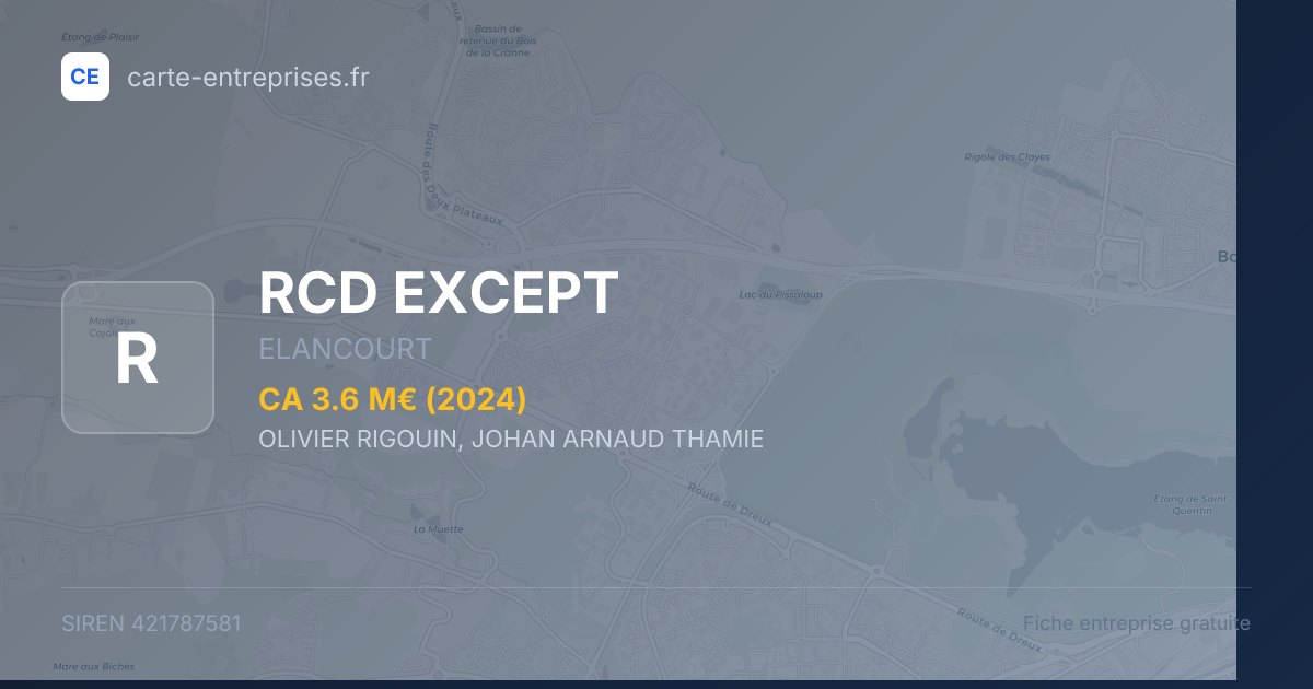 RCD EXCEPT — 421787581 — fiche entreprise