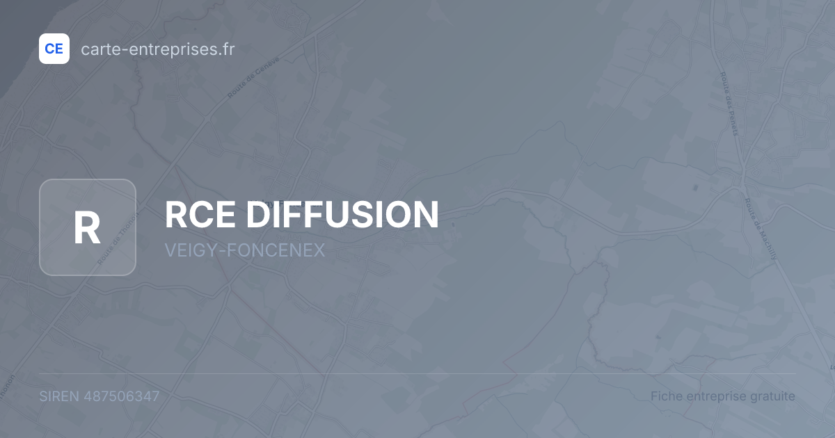 RCE DIFFUSION — 487506347 — fiche entreprise