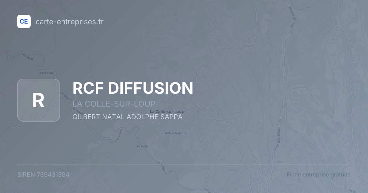 RCF DIFFUSION — 789431384 — fiche entreprise