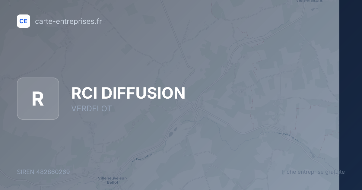 RCI DIFFUSION — 482860269 — fiche entreprise