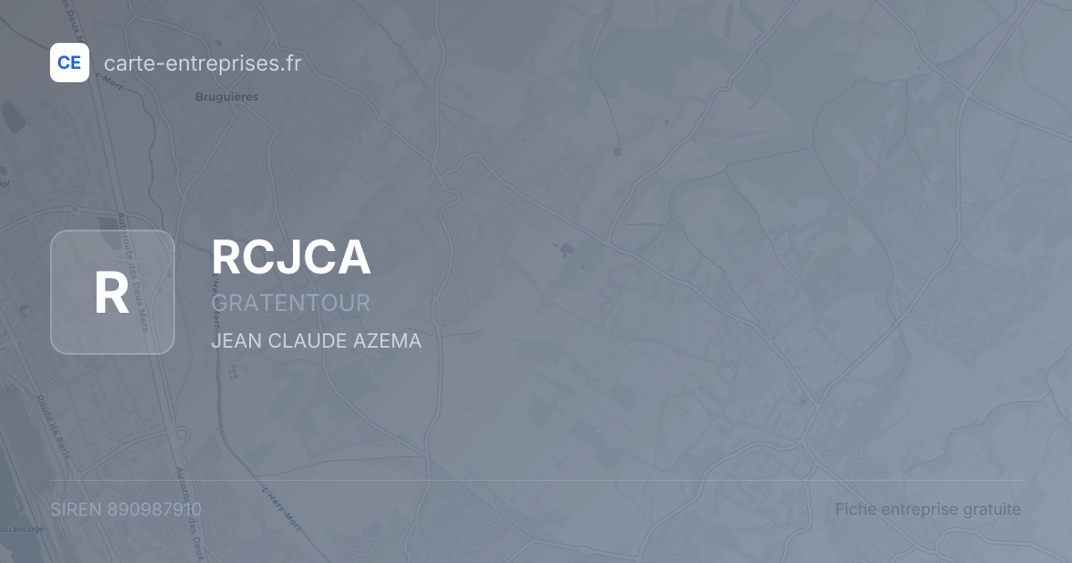 RCJCA — 890987910 — fiche entreprise