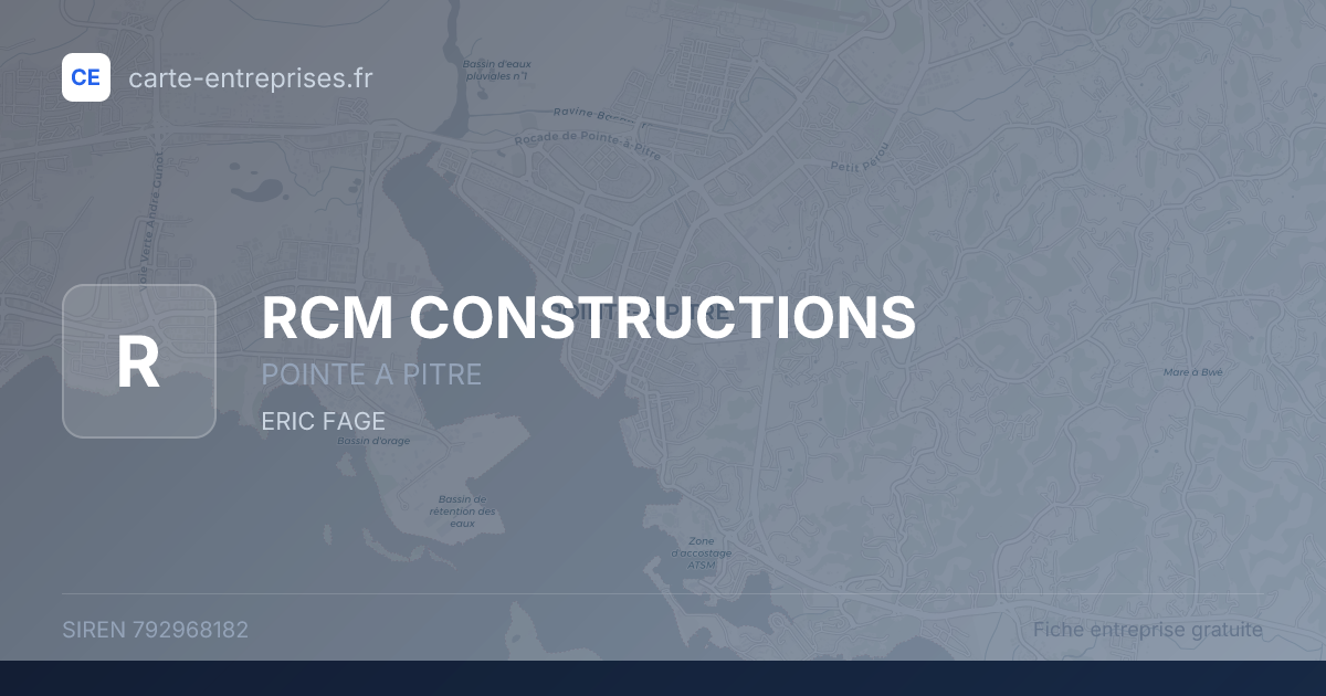 RCM CONSTRUCTIONS — 792968182 — fiche entreprise