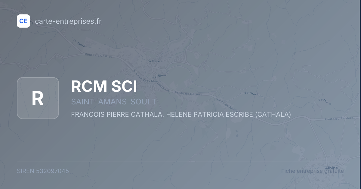 RCM SCI — 532097045 — fiche entreprise