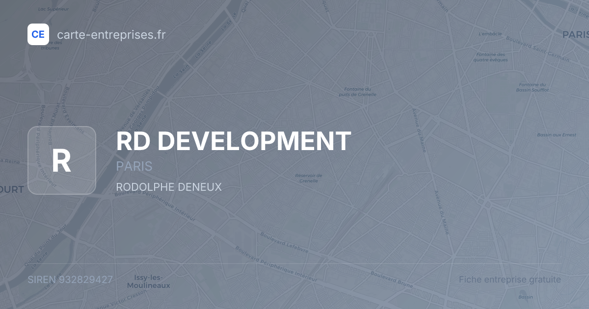 RD DEVELOPMENT — 932829427 — fiche entreprise