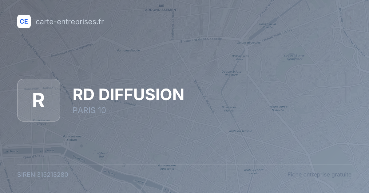 RD DIFFUSION — 315213280 — fiche entreprise