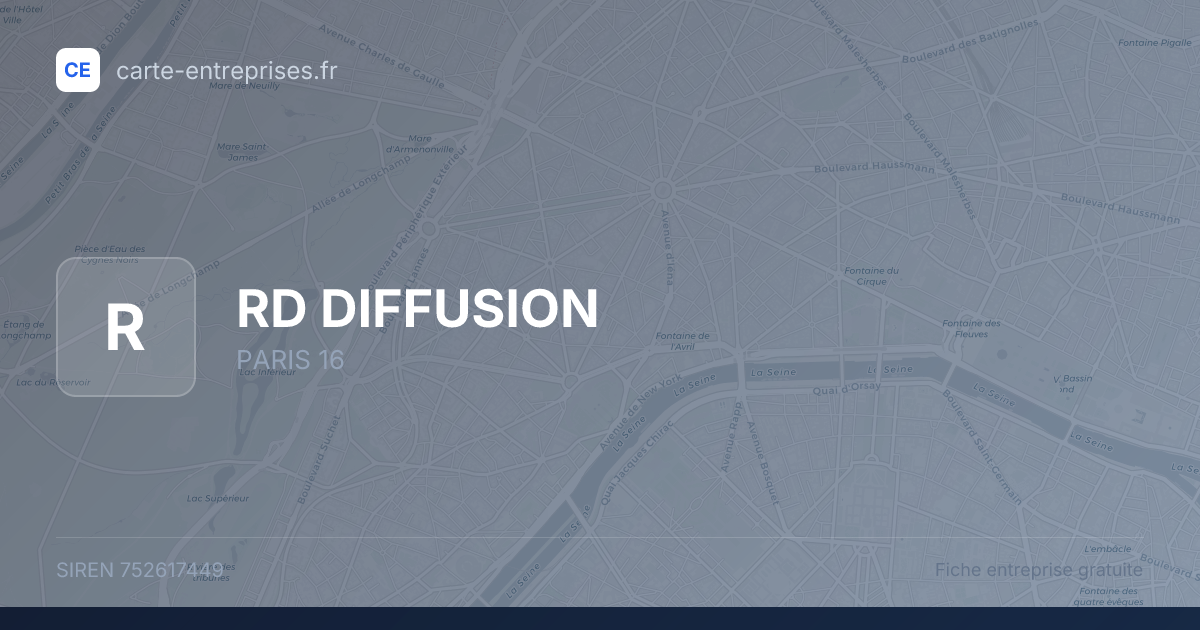 RD DIFFUSION — 752617449 — fiche entreprise