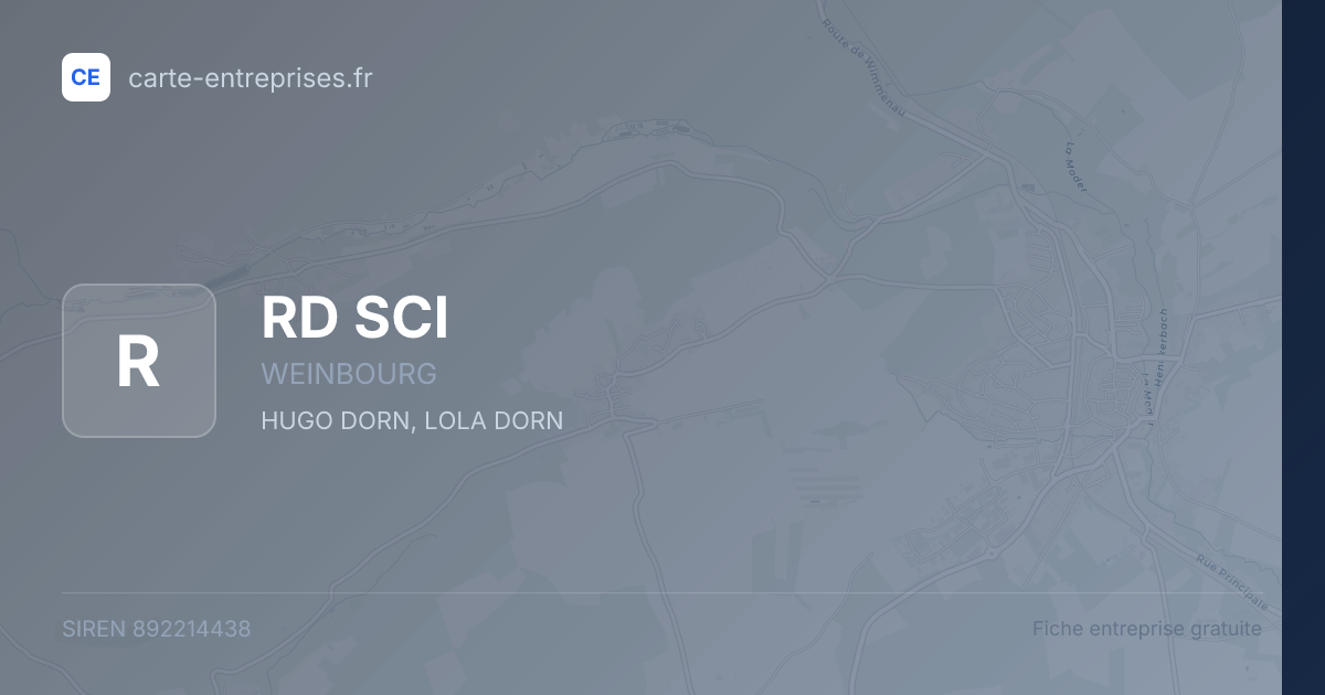 RD SCI — 892214438 — fiche entreprise