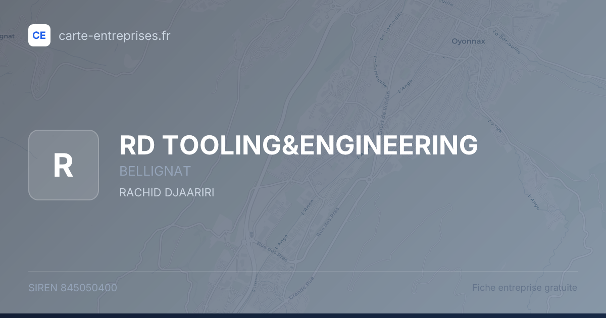 RD TOOLING&ENGINEERING — 845050400 — fiche entreprise