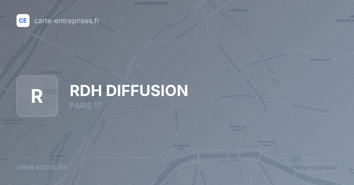 RDH DIFFUSION — 403913254 — fiche entreprise