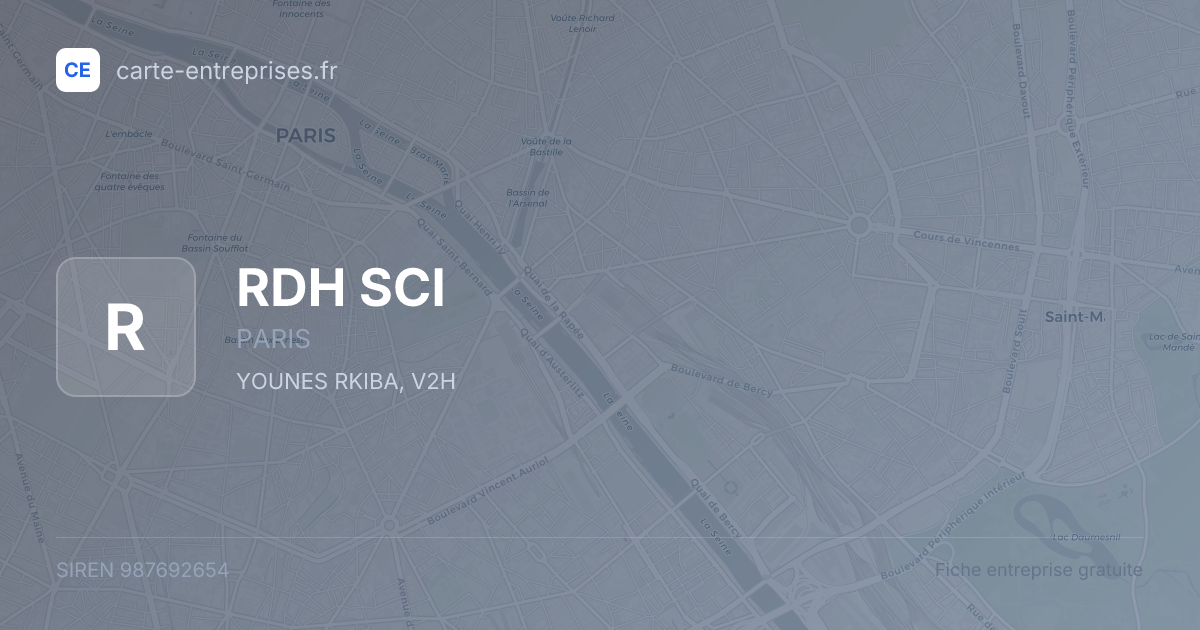 RDH SCI — 987692654 — fiche entreprise