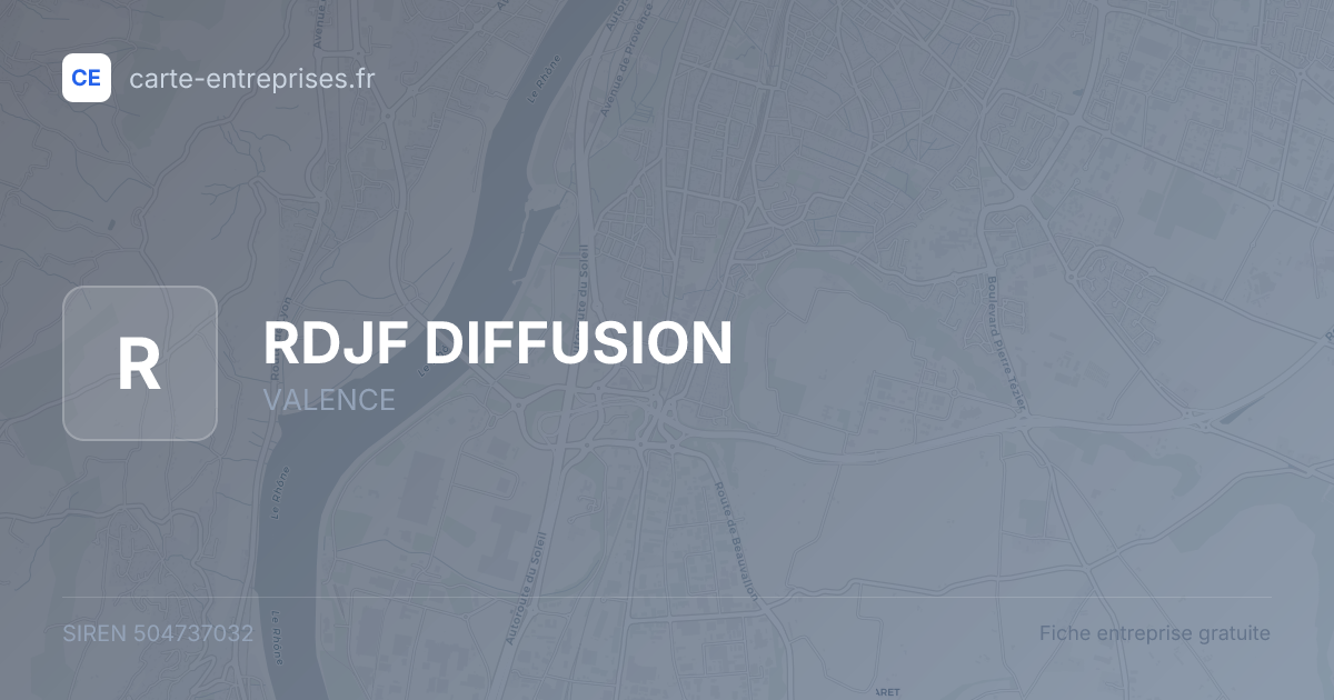 RDJF DIFFUSION — 504737032 — fiche entreprise