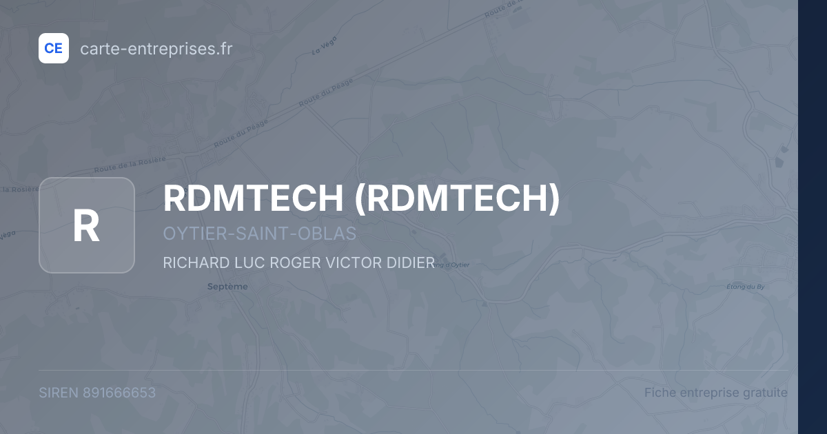 RDMTECH — 891666653 — fiche entreprise