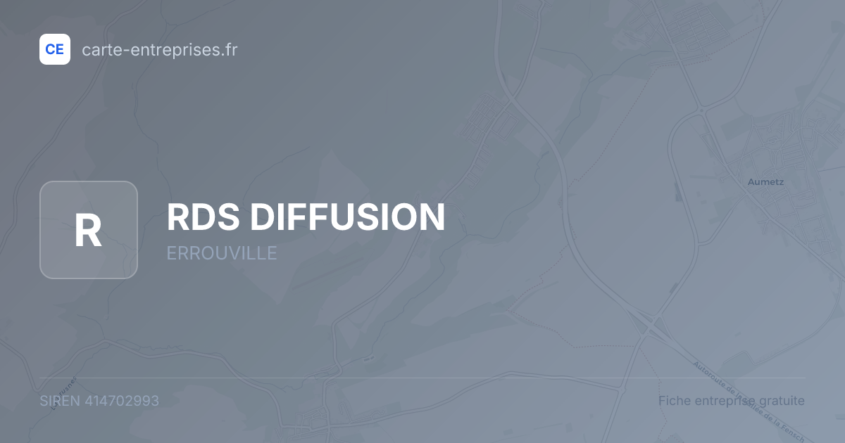 RDS DIFFUSION — 414702993 — fiche entreprise