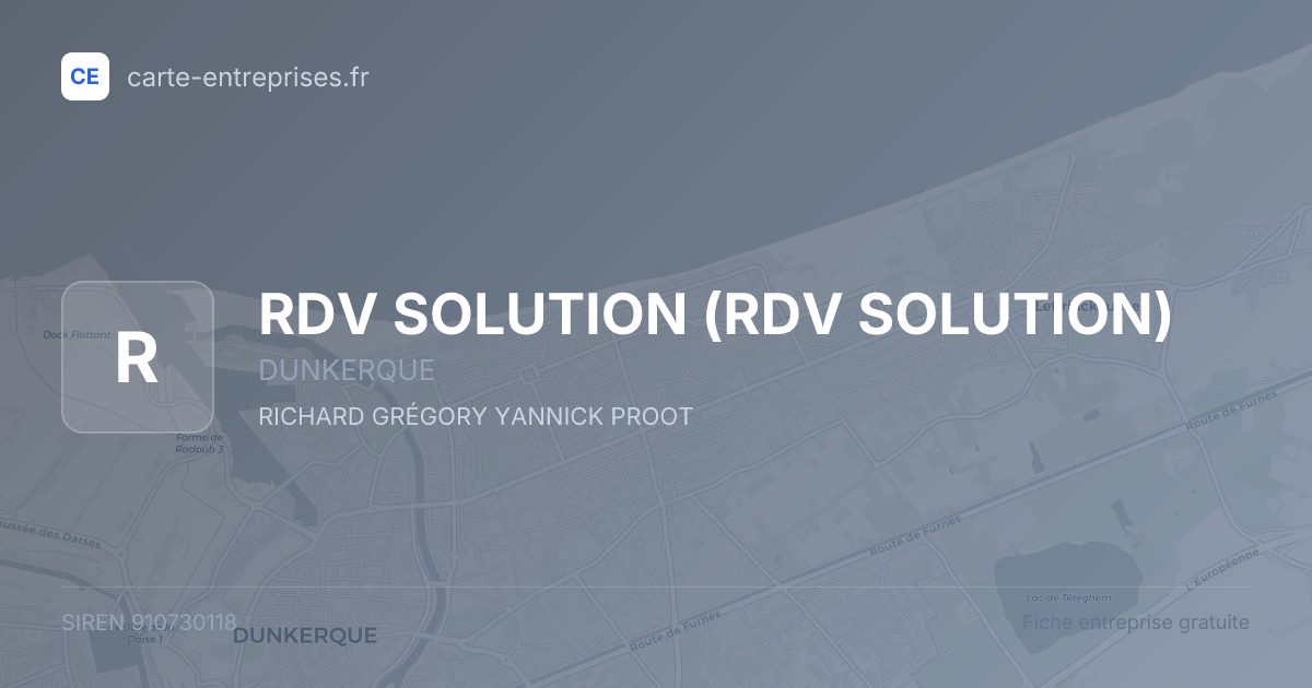 RDV SOLUTION — 910730118 — fiche entreprise
