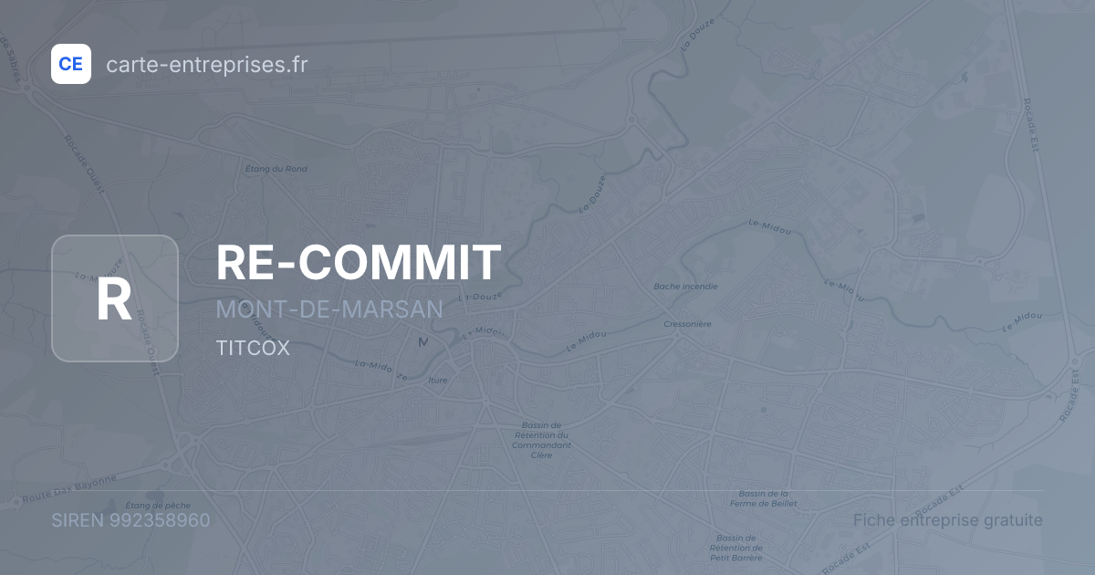 RE-COMMIT — 992358960 — fiche entreprise