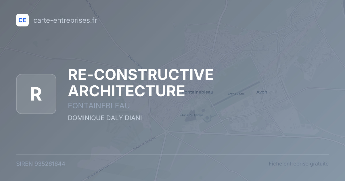RE-CONSTRUCTIVE ARCHITECTURE — 935261644 — fiche entreprise