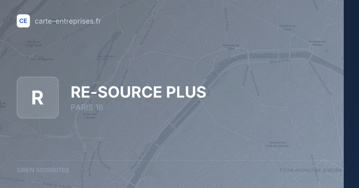 RE-SOURCE PLUS — 500990783 — fiche entreprise