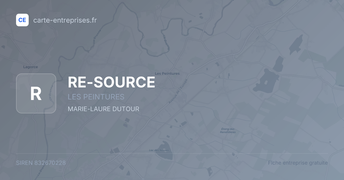 RE-SOURCE — 832670228 — fiche entreprise