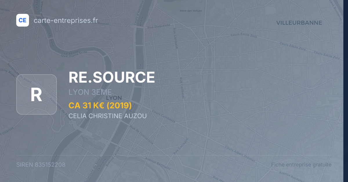 RE.SOURCE — 835152208 — fiche entreprise