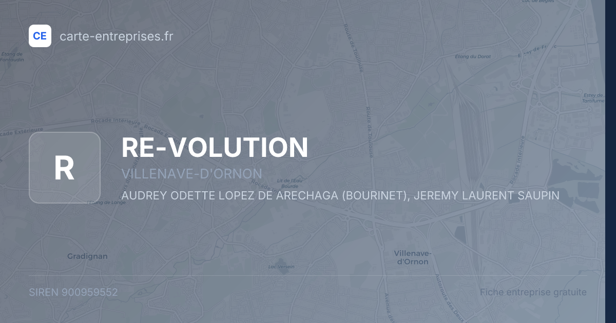 RE-VOLUTION — 900959552 — fiche entreprise