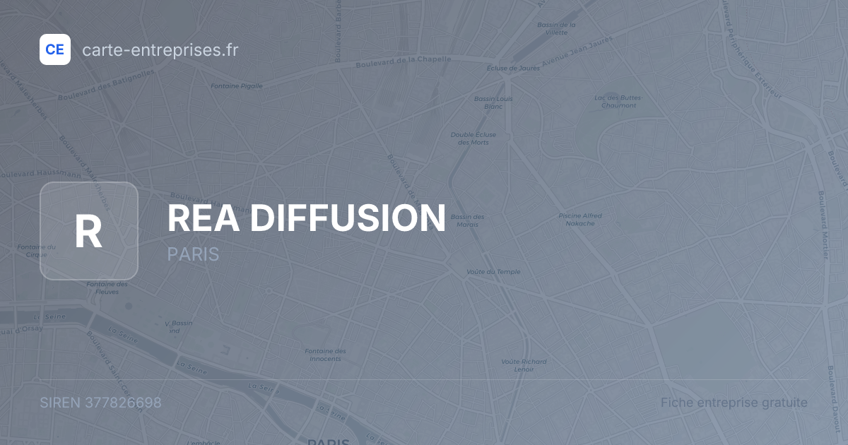 REA DIFFUSION — 377826698 — fiche entreprise