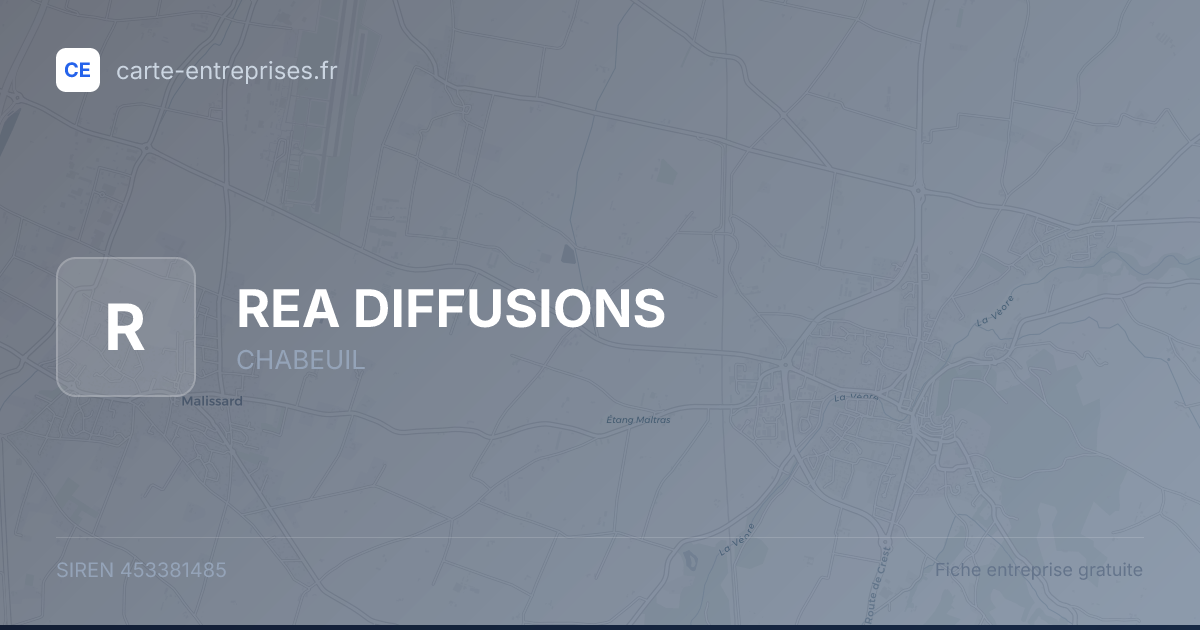 REA DIFFUSIONS — 453381485 — fiche entreprise
