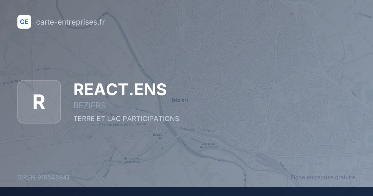 REACT.ENS — 919548941 — fiche entreprise
