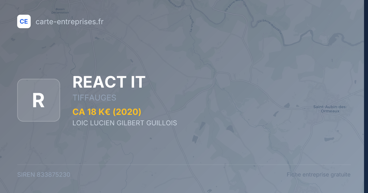 REACT IT — 833875230 — fiche entreprise