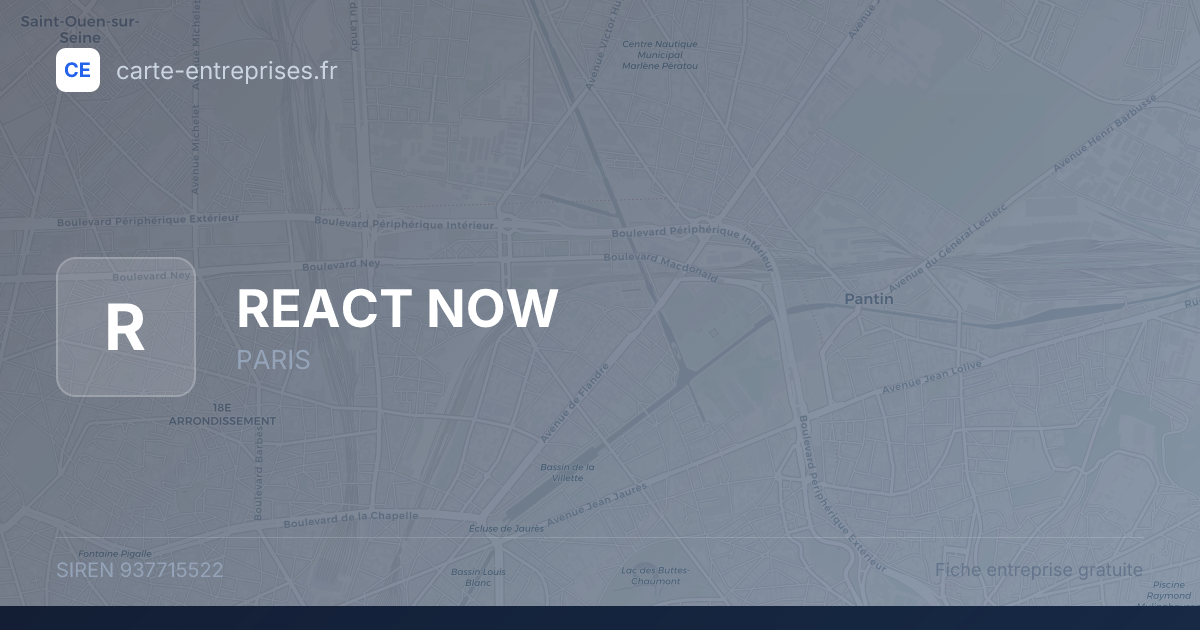 REACT NOW — 937715522 — fiche entreprise
