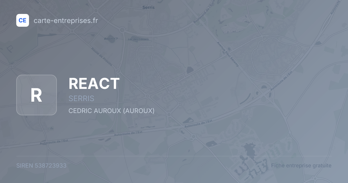 REACT — 538723933 — fiche entreprise
