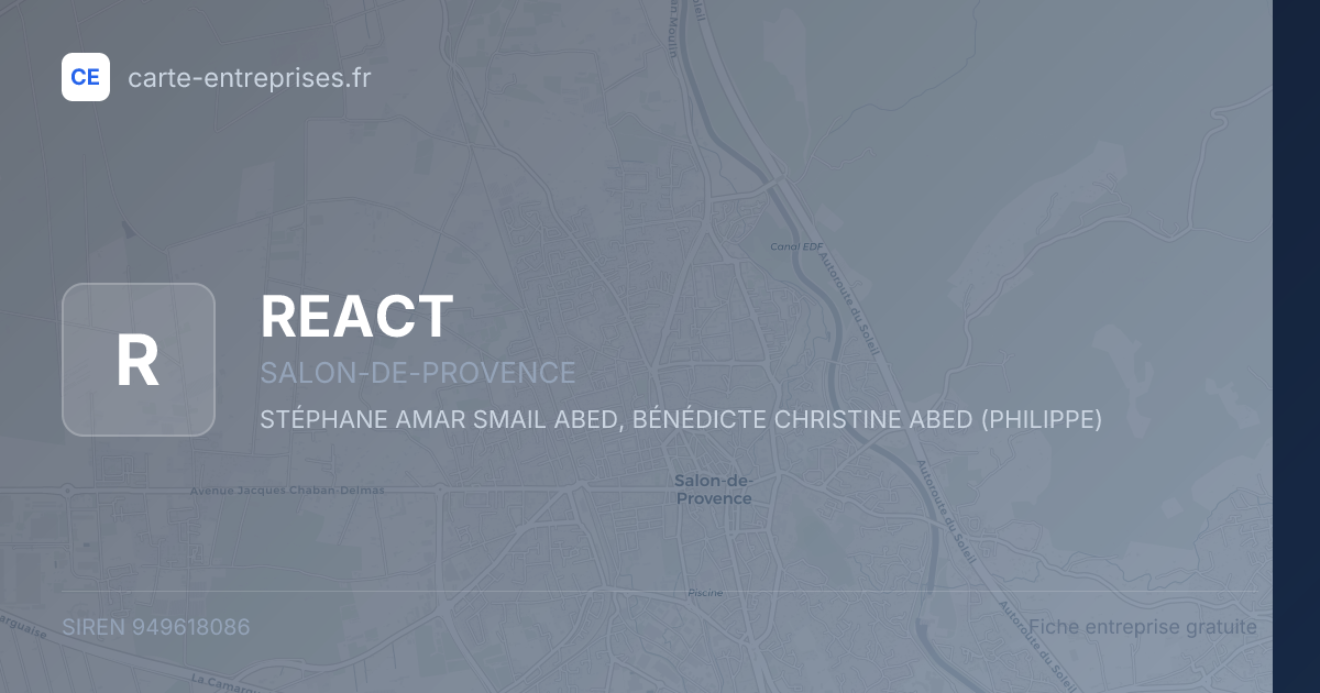 REACT — 949618086 — fiche entreprise