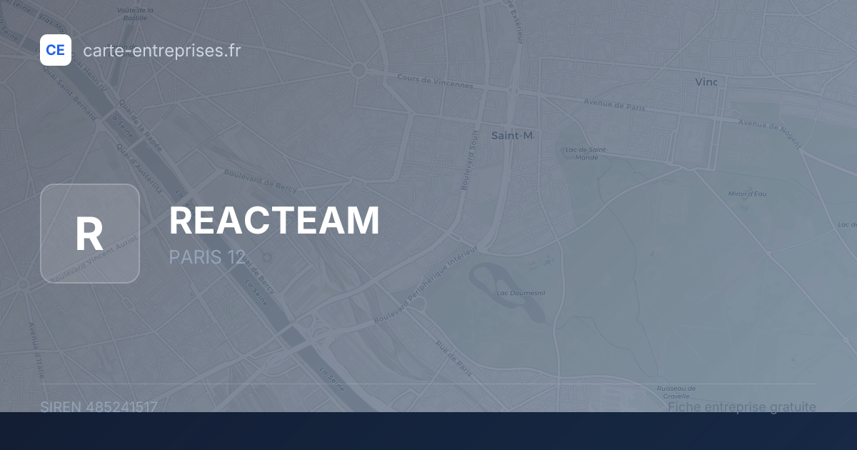 REACTEAM — 485241517 — fiche entreprise