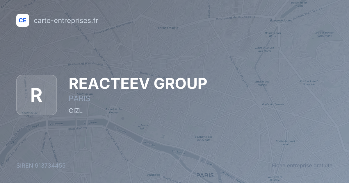 REACTEEV GROUP — 913734455 — fiche entreprise