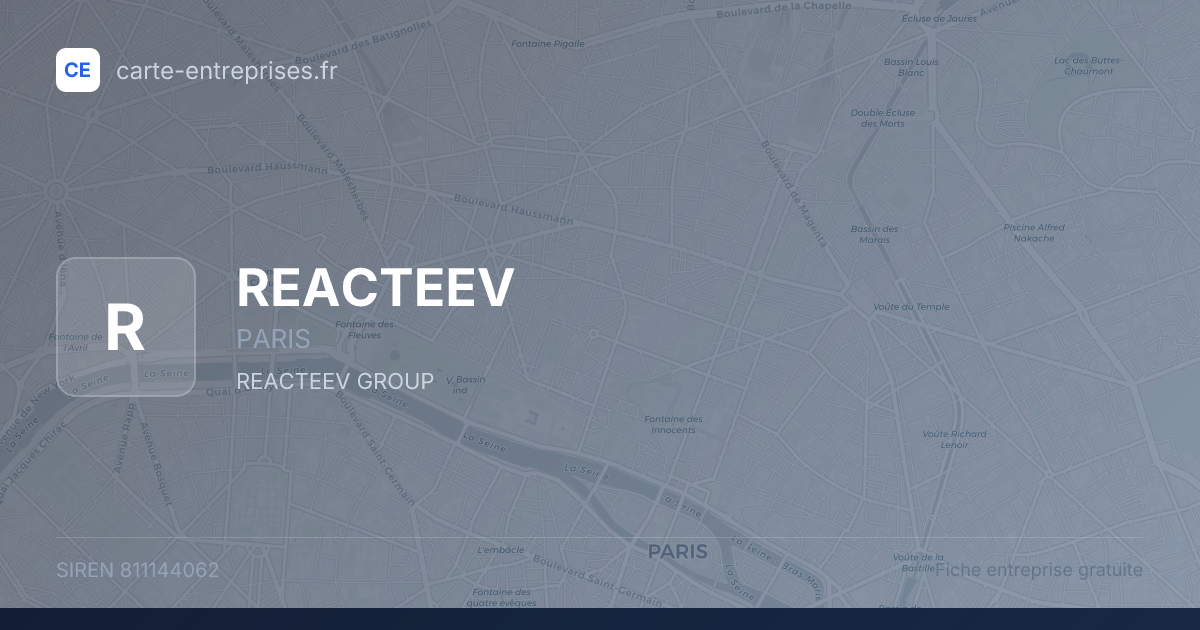 REACTEEV — 811144062 — fiche entreprise