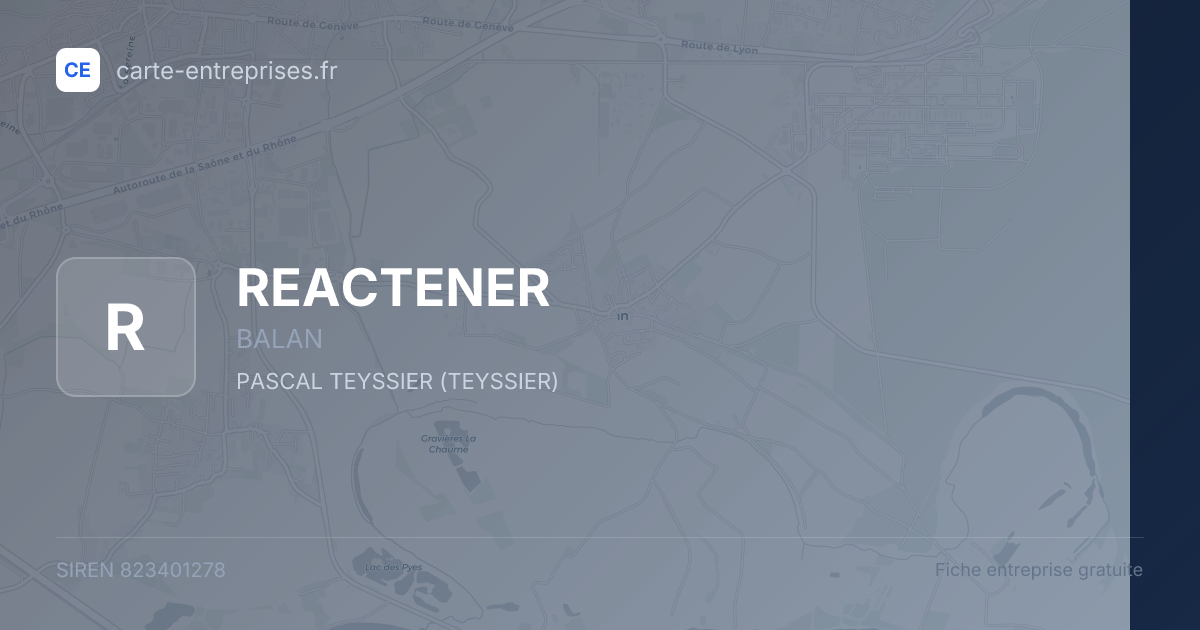 REACTENER — 823401278 — fiche entreprise