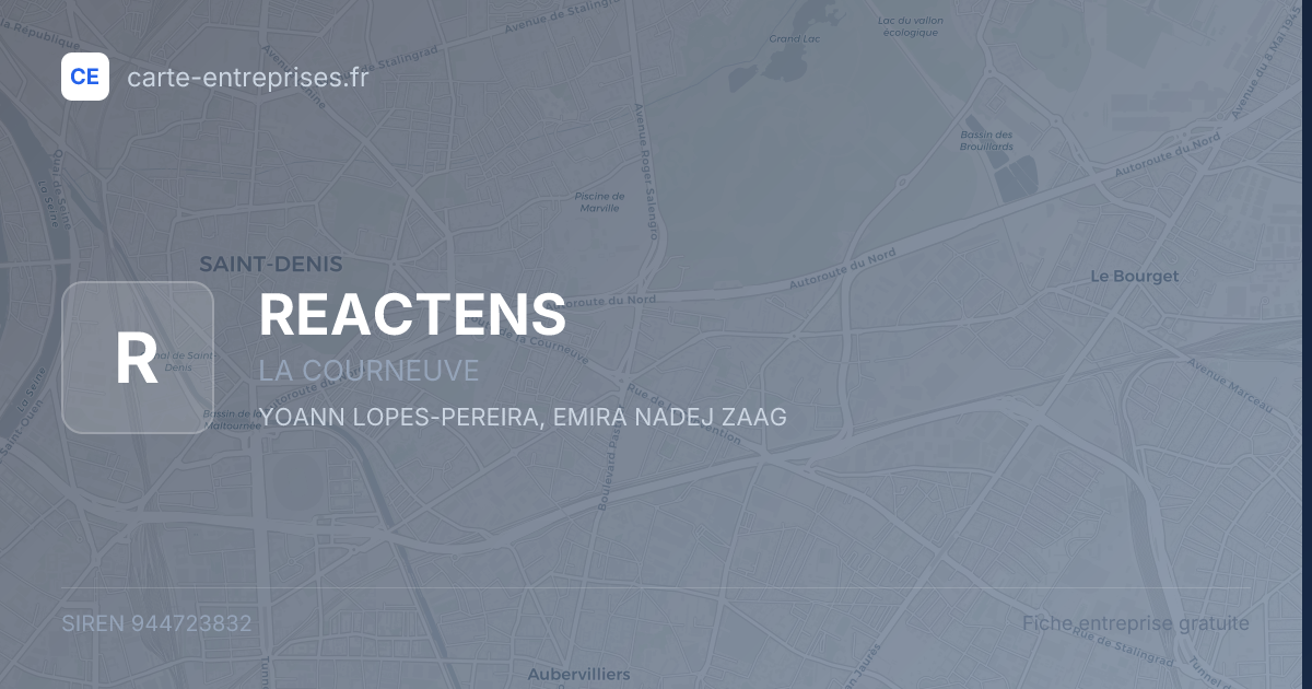 REACTENS — 944723832 — fiche entreprise