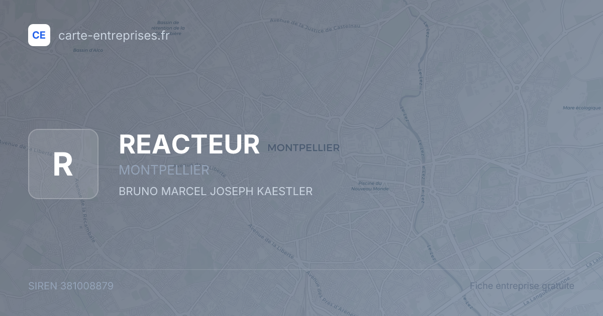 REACTEUR — 381008879 — fiche entreprise