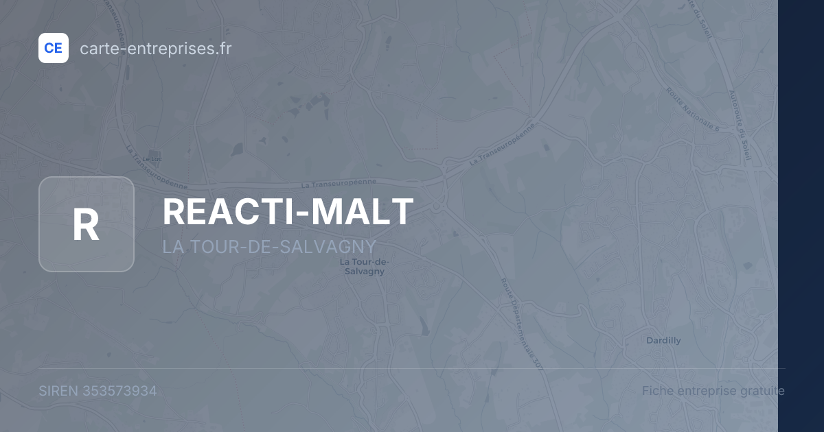 REACTI-MALT — 353573934 — fiche entreprise