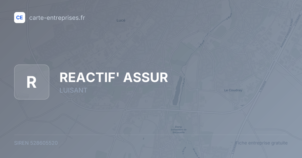 REACTIF' ASSUR — 528605520 — fiche entreprise